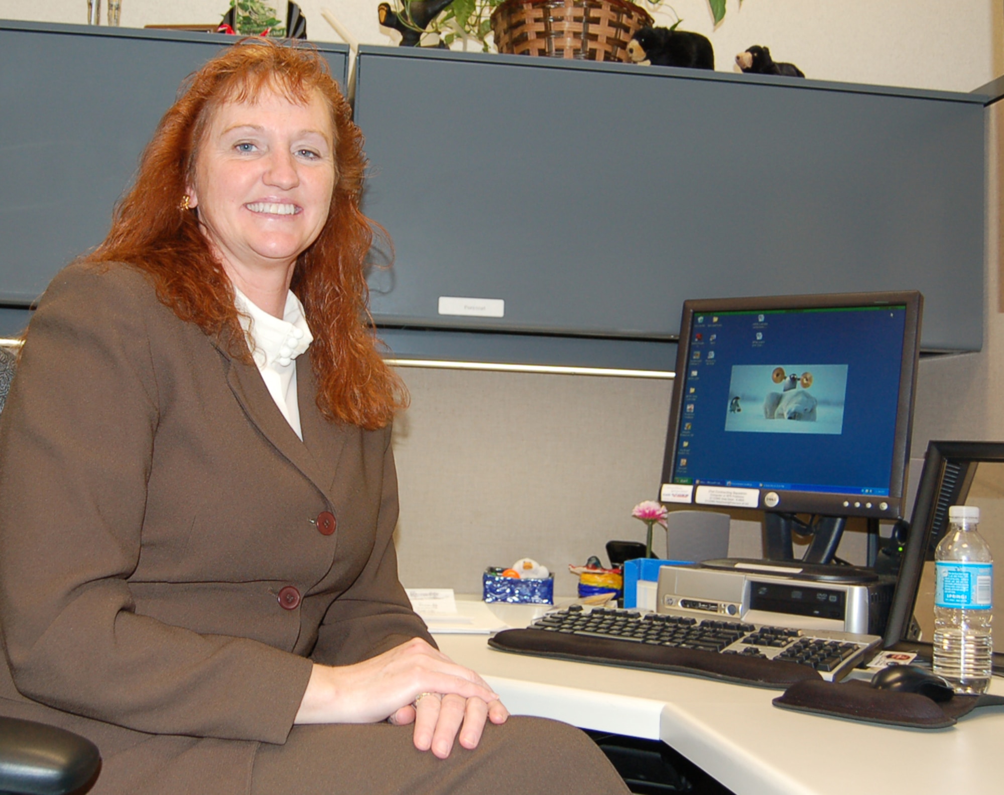 Susan Bechtel, pictured here, has been named the Outstanding Contracting Civilian of the year by the Air Force. Ms. Bechtel is a contracting specialist with the 21st Contracting Squadron. (U.S. Air Force photo/Corey Dahl)