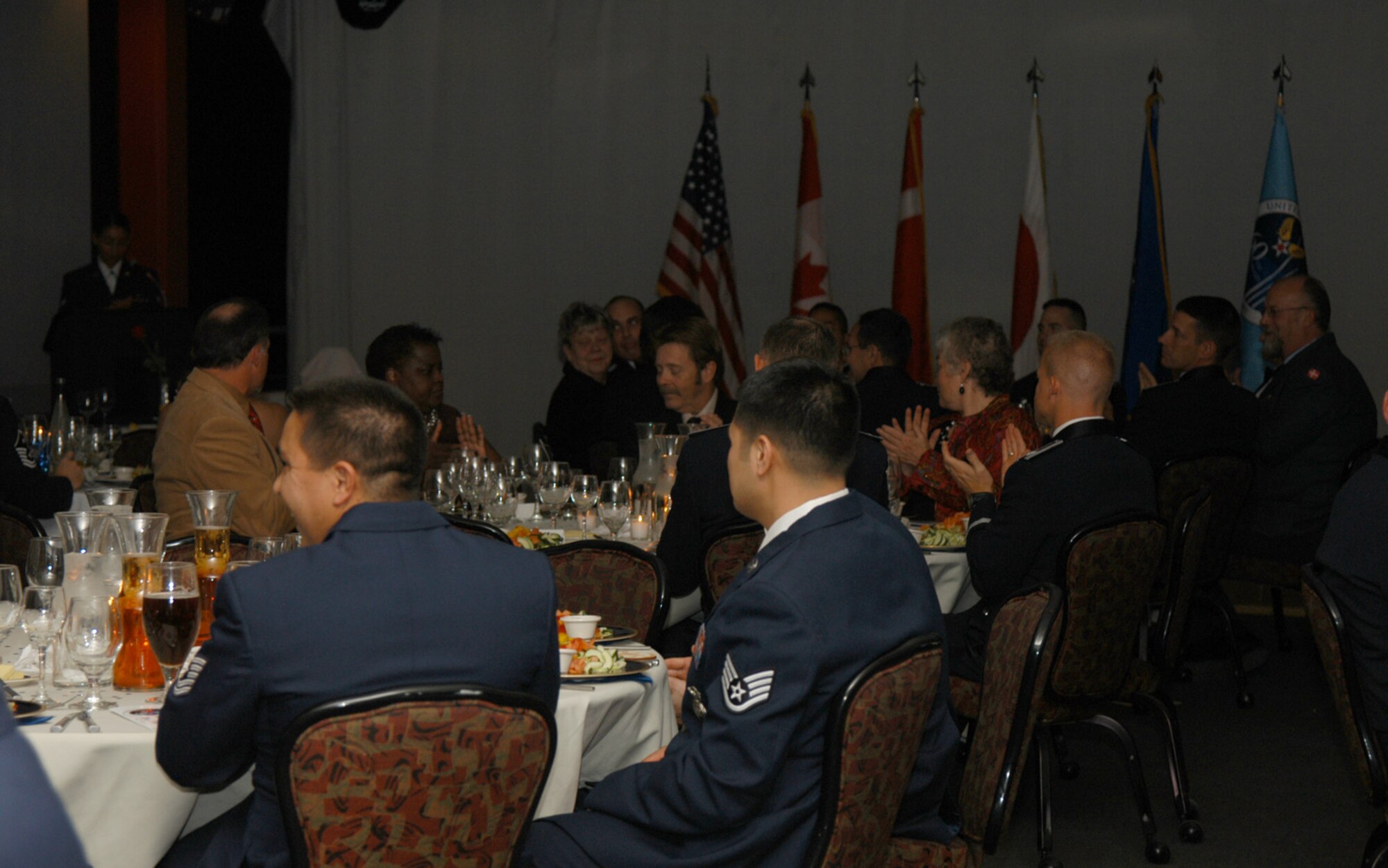 THULE AIR BASE, Greenland -- Team Thule members celebrate the Air Force's 60th Anniversary at the Air Force Ball here Sept. 13. This was just one of the many events that the Thule Association of Professional Airmen has coordinated since the organization's creation in March 2007. (U.S. Air Force photo/1st Lt. Nicole Langley)