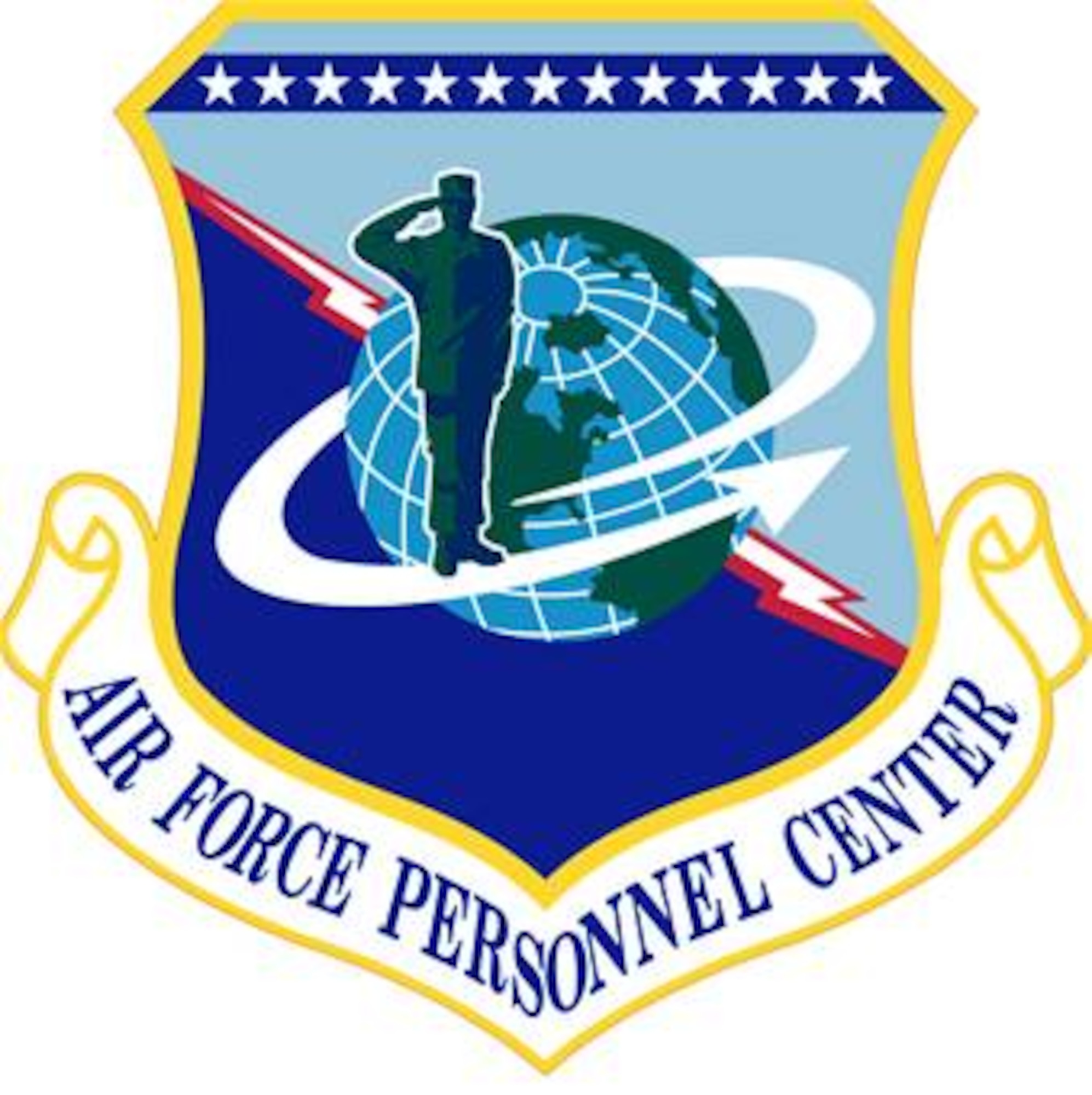 Air Force Personnel Center (Color). Image provided by the Air Force Historical Research Agency. In accordance with Chapter 3 of AFI 84-105, commercial reproduction of this emblem is NOT permitted without the permission of the proponent organizational/unit commander. The image is 7x7 inches @ 300 ppi. 