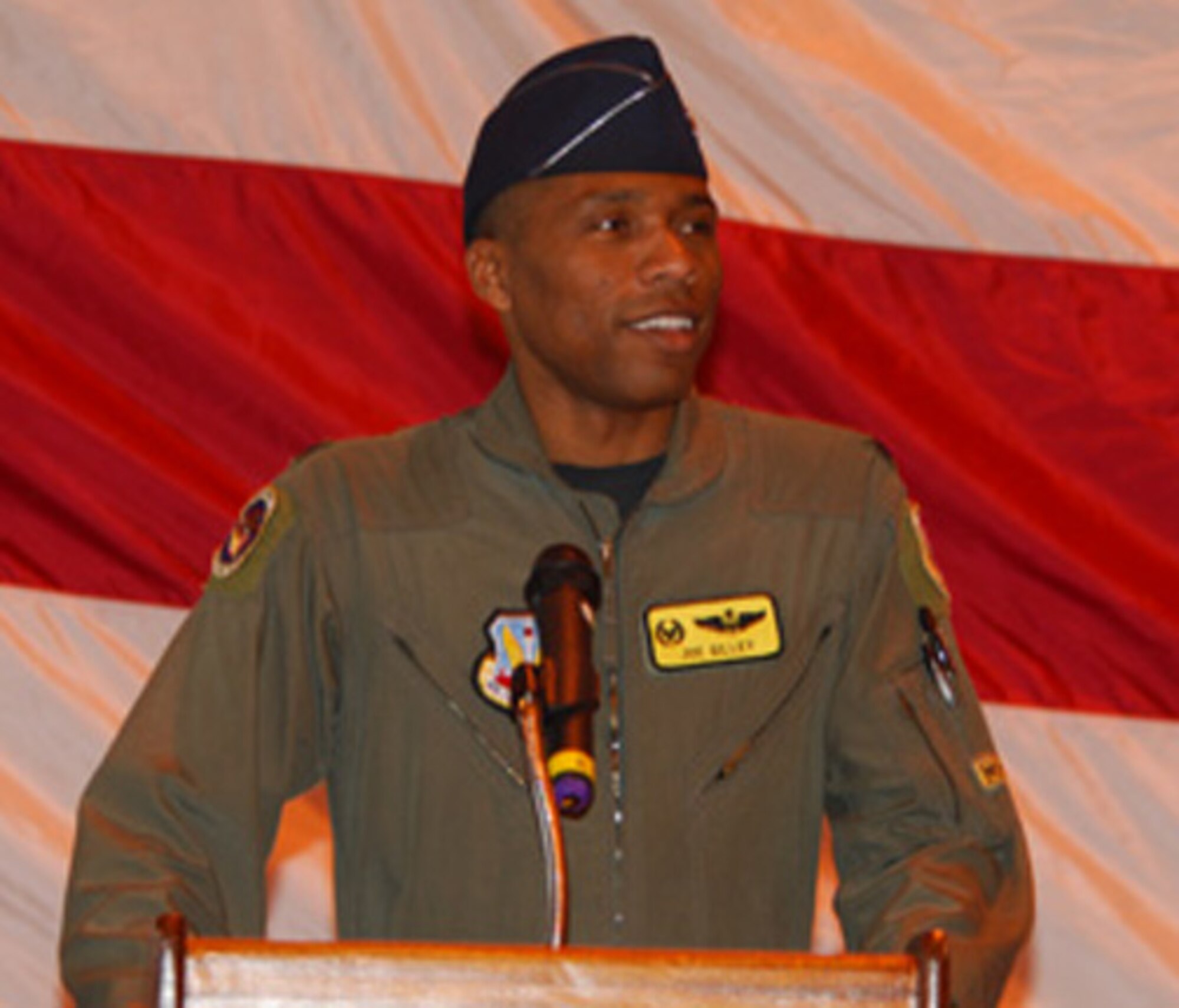 Lt. Col. Joseph Gilley took command of the 81st Range Control Squadron from Lt. Col. Barbara Omstead last month at Tyndall Air Force Base, Fla.  U.S. Air Force photo.