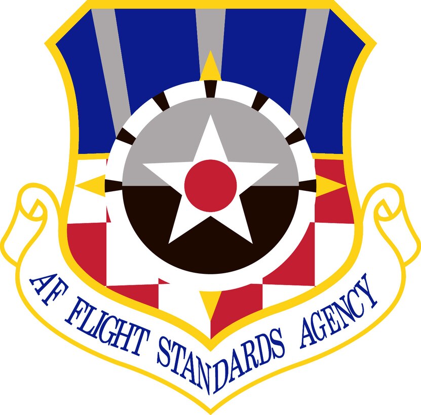 Air Force Flight Standards Agency Shield (Color), U.S. Air Force graphic. In accordance with Chapter 3 of AFI 84-105, commercial reproduction of this emblem is NOT permitted without the permission of the proponent organizational/unit commander.