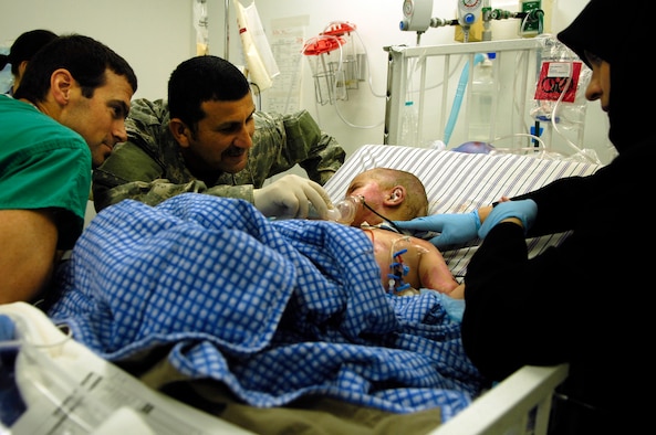 Little, but strong: Burned Iraqi child overcomes odds > U.S. Air Force ...