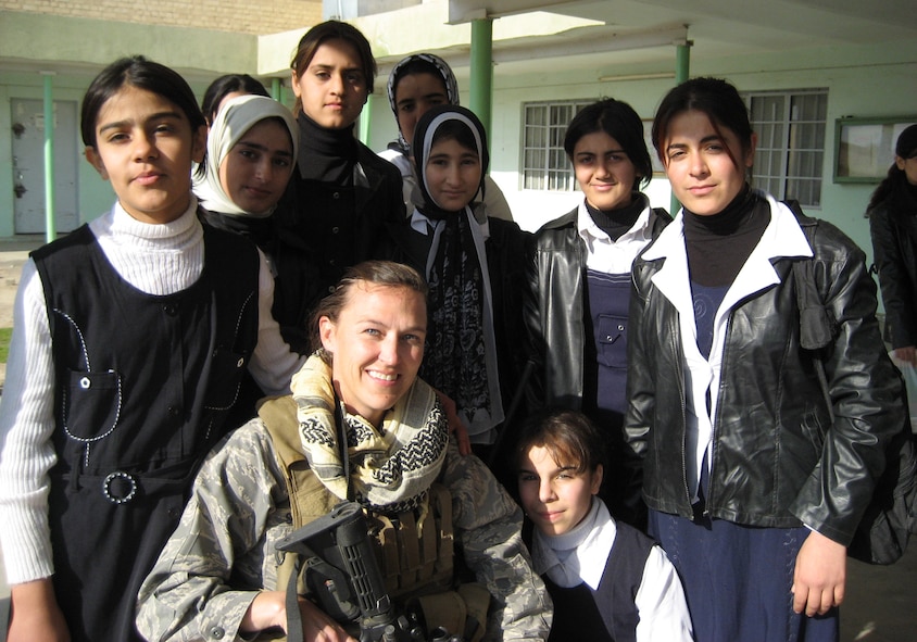 AFOSI agent with Iraqi girls