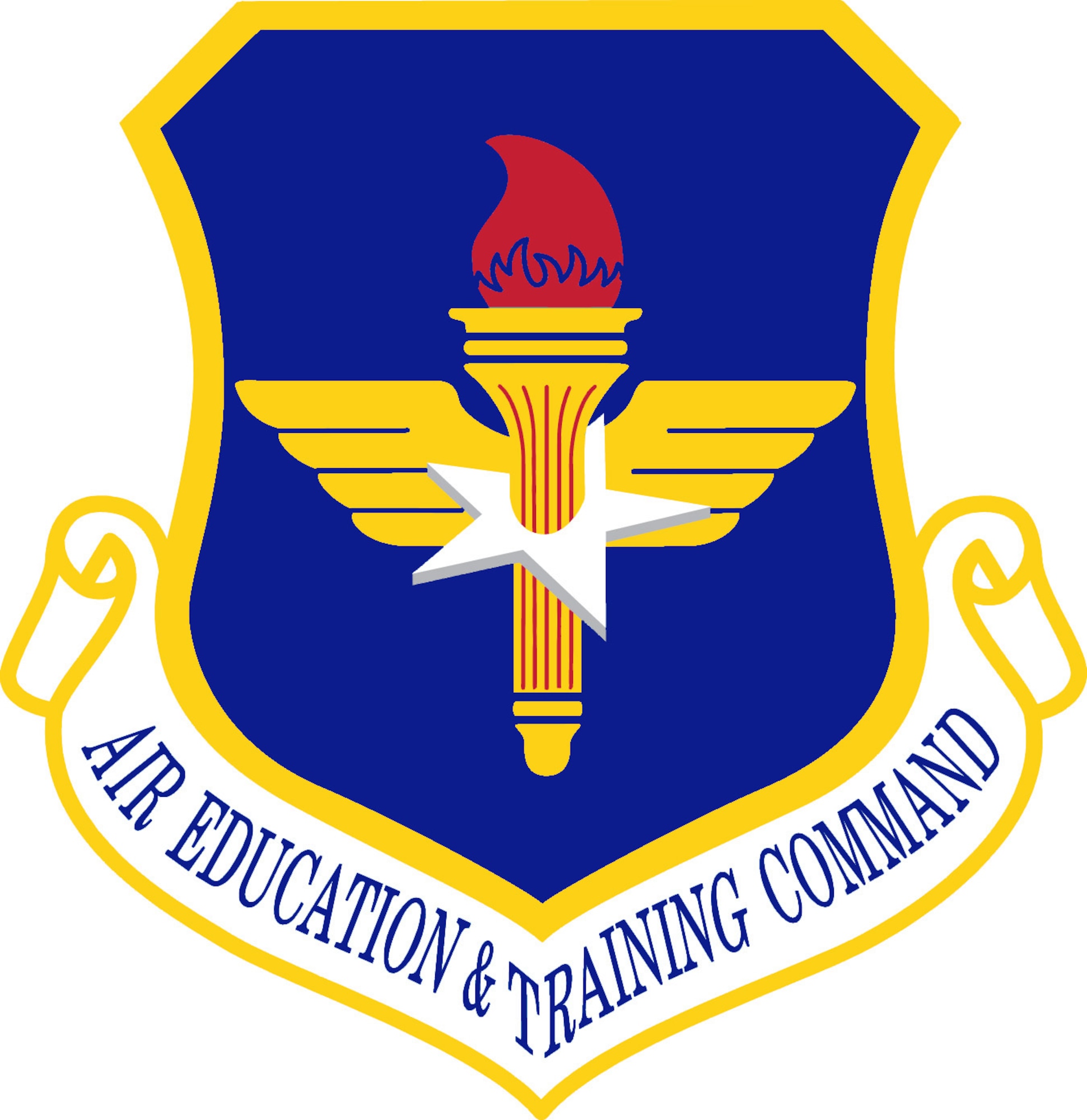 Air Education & Training Command (AETC) Shield (Color), U.S. Air Force graphic.  In accordance with Chapter 3 of AFI 84-105, commercial reproduction of this emblem is NOT permitted without the permission of the proponent organizational/unit commander. 