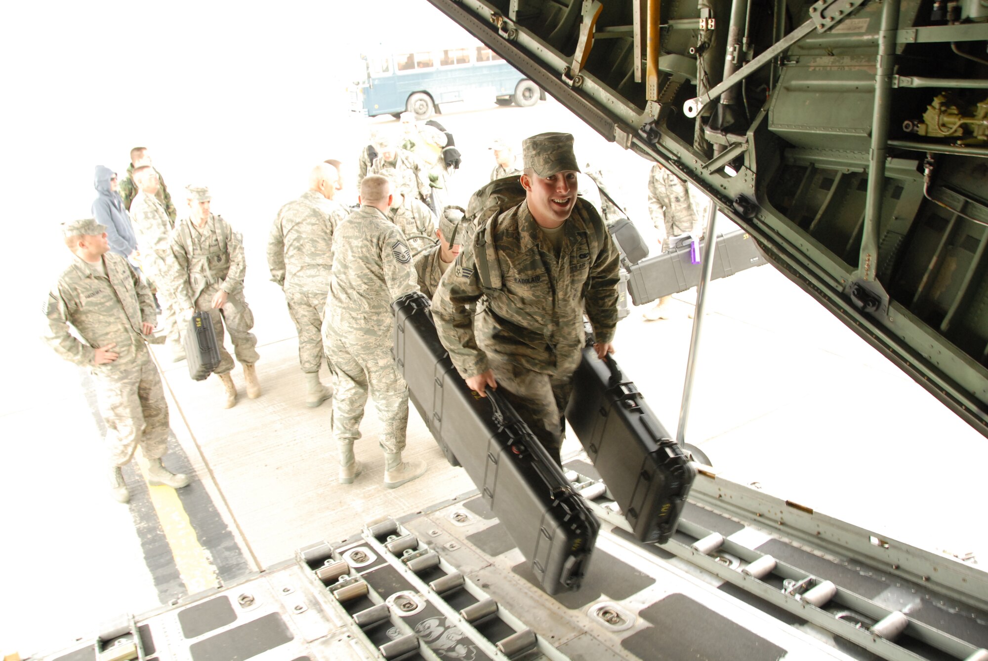 Members from the 107th Air Refueling Wing Air National Guard deployed to Iraq Feb. 25 at 2 p.m.  While deployed, the members will secure Air Force personnel and assets in theatre.  