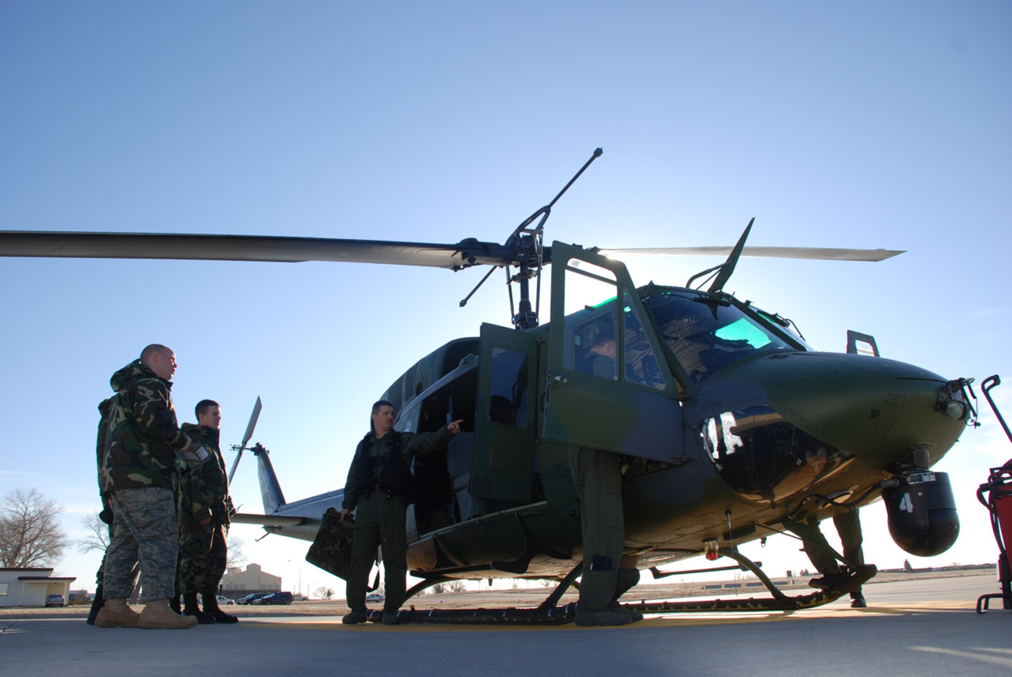 The 37th Helicopter Squadron performs incentive flights about once per quarter. The flights are designed to reward Airmen, as the helicopter crew flies them over the base, Cheyenne and  the surrounding area. A supervisor may submit a person for an incentive flight by using the chain of command (U.S. Air Force photo/Airman 1st Class Daryl Knee).