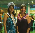 From left, Reyna Padilla-Rahman (Mrs. North America 2007 as invited guest) and Irene Torres (wife of Commander, 15th Airlift Wing)