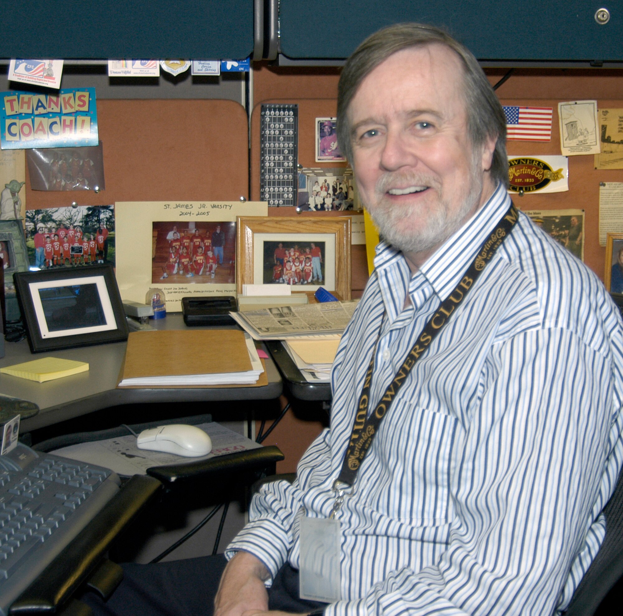 Jim Jenkins, XP, serves as the athletic director at St. James Catholic School in Denver's Montclair neighborhood. Mr. Jenkins has nearly 36 years at ARPC and has been coaching youth sports at St. James for more than 20 years. (U.S. Air Force photo/Mike Molina)