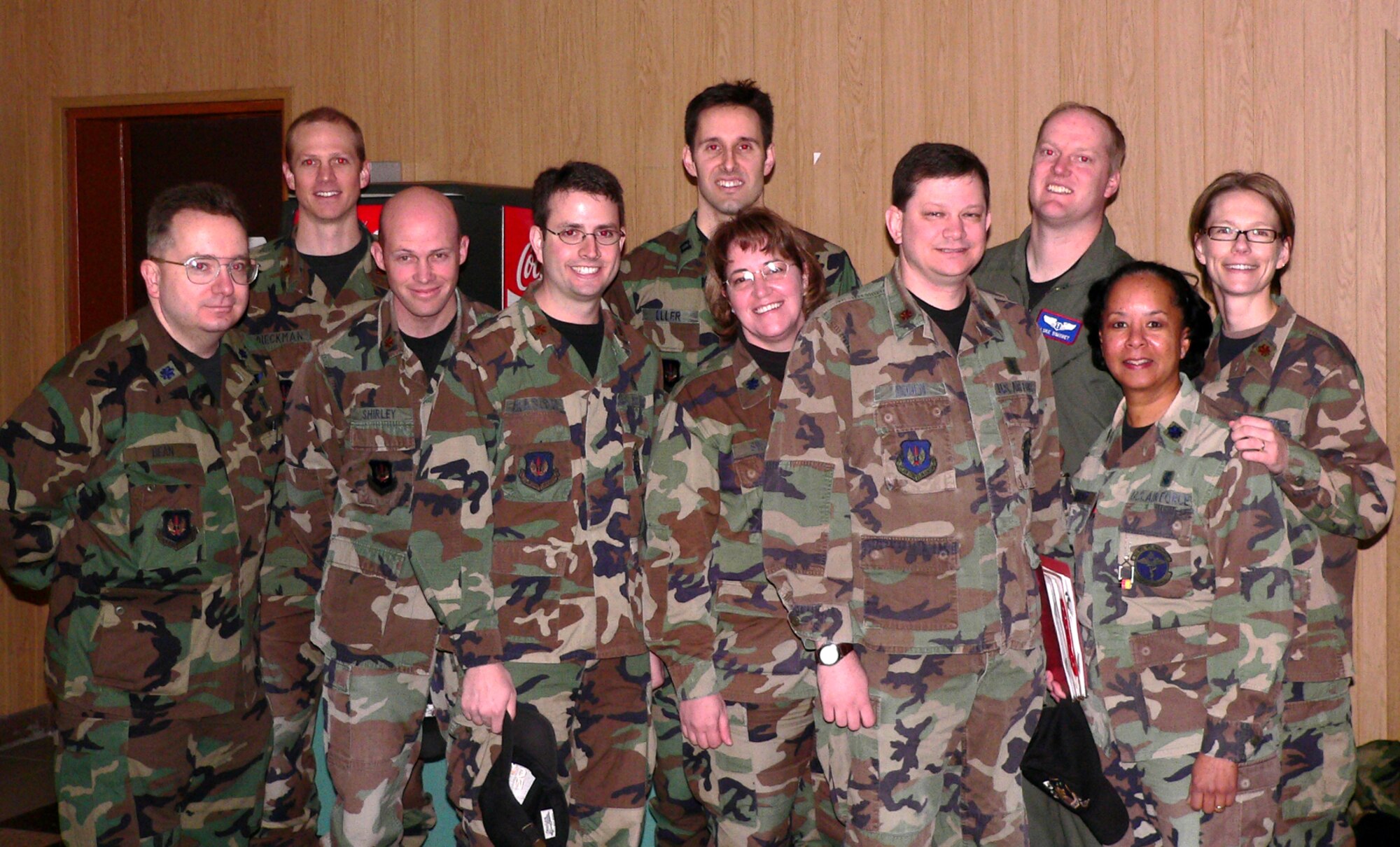 SPANGDAHLEM AIR BASE, Germany – Spangdahlem medical provider gather after a meeting discussing patient care. National Doctor’s Day takes place March 30, 2008 the anniversary of the first use of general anesthesia in surgery. The day honoring doctors was started in 1933. (U.S. Air Force photo/Maj. Crystal Hnatko)