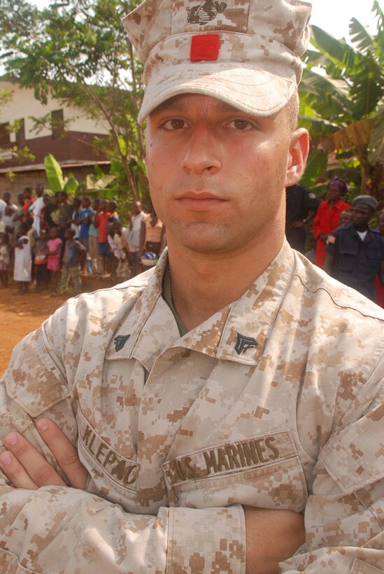 Corporal Joseph Klepac, a motor transportation specialist with 4th Landing Support Battalion, 4th Marine Logistics Group, and a Willoughby Hills, Ohio native, recently participated in West African Training Cruise 2008, a maritime sea-basing and humanitarian assistance exercise off the coast of, and in the city of Monrovia, Liberia.