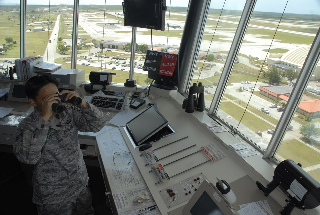 Staff Sgt. Sandra Achivida, 36th Operations Support Squadron, has been named the Pacific Air Forces' 2007 Air Traffic Control Watch Supervisor of the Year. Staff Sgt. Achivida played a key role in Valiant Shield by sequencing 17 in-flight emergencies and aided in guaranteeing Navy's Strike Fighter Readiness Program Exercise by mixing 40 fighter and heavy aircraft with two Air Expeditionary Force rotations. She also ensured Cope North success by managing language barriers for the 1st Japanese Air Self-Defense Force and de-conflicted ground support for the Japanese F-2/FSX deployment composed of more than 730 operations in two weeks. (U.S. Air Force photo by Airman 1st Class Nichelle Griffiths)