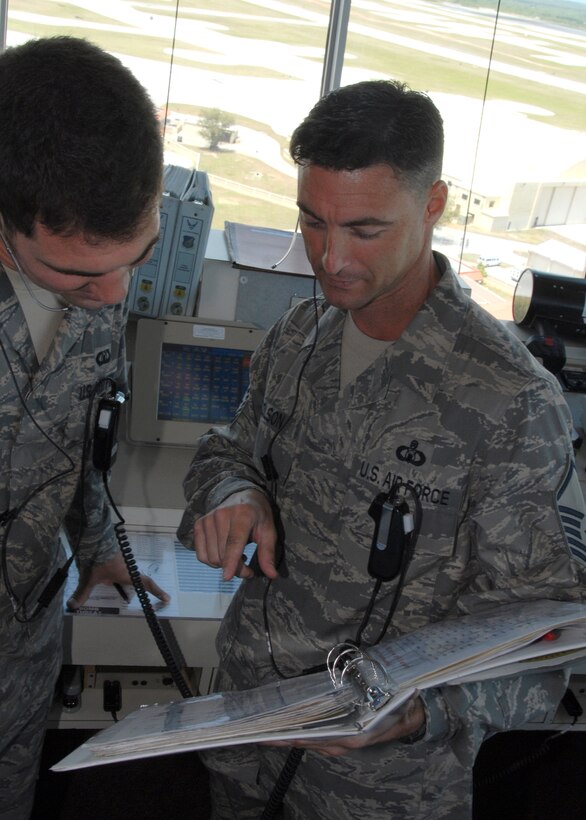 Pacific Air Force officials awarded Master Sgt. James Colson, 36th Operations Support Squadron, with the 2007 Air Traffic Control Training Achievement Award. Sergeant Colson's achievements include preparing the air traffic control tower staff for four joint exercises, developing 20 air craft specific simulations and managing a training program that prepared controllers for 21 joint and bilateral exercises. Additionally, he revived a tower simulation system that prepared data and ground positions and created 10 scenarios in only a week to enhance air traffic control proficiency. (U.S. Air Force photo by Airman 1st Class Nichelle Griffiths)