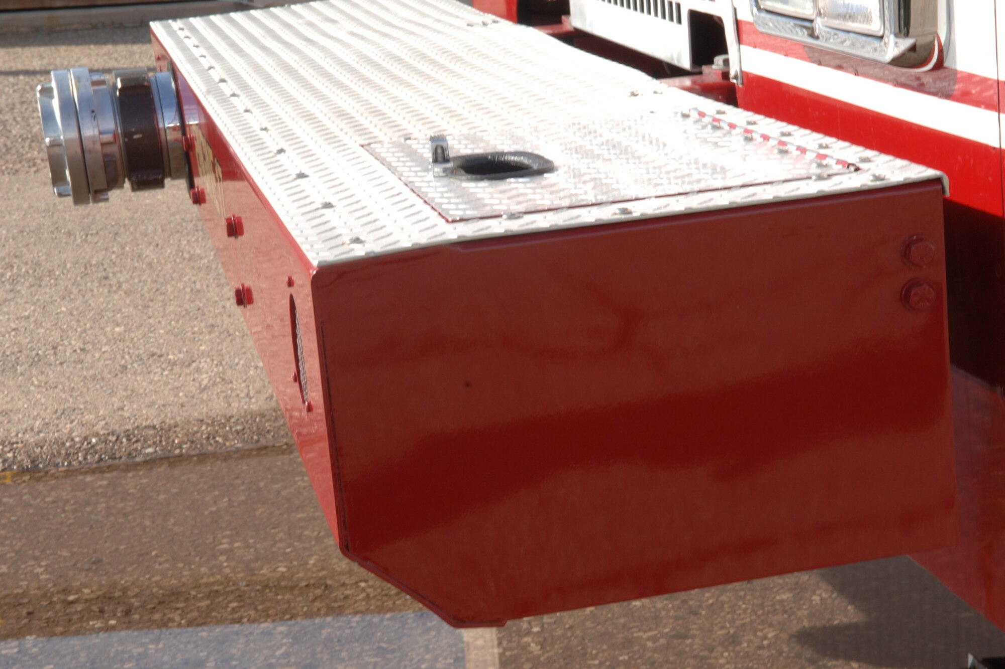 This is the front of the truck in it's previous state. The truck was limited on the amount of equipment it could carry.