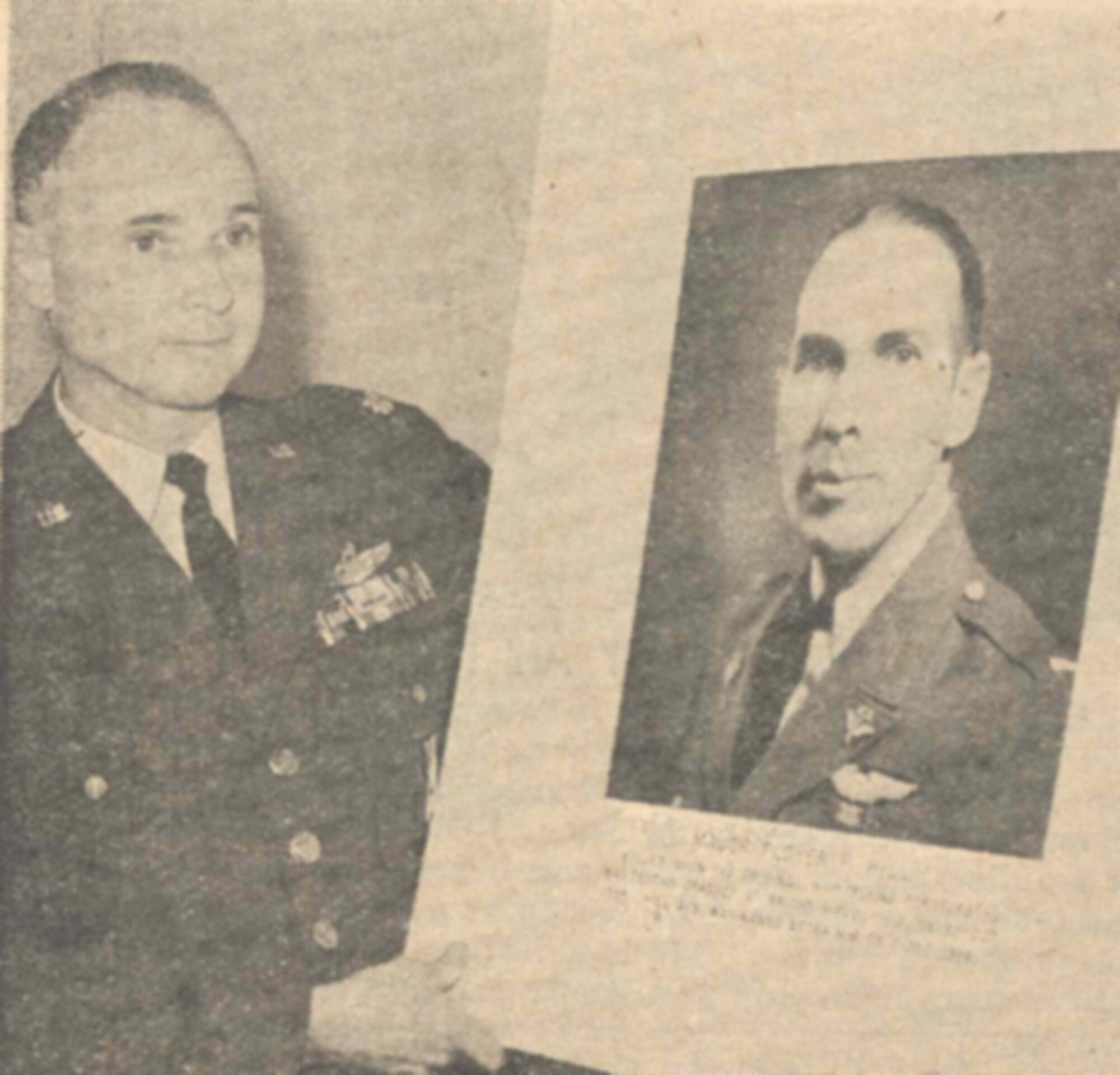 Ployer P. Hill holds a photo of his father and the base's namesake, also named Ployer P. Hill, shortly after he was assigned to the base in 1964. (Courtesy photo)