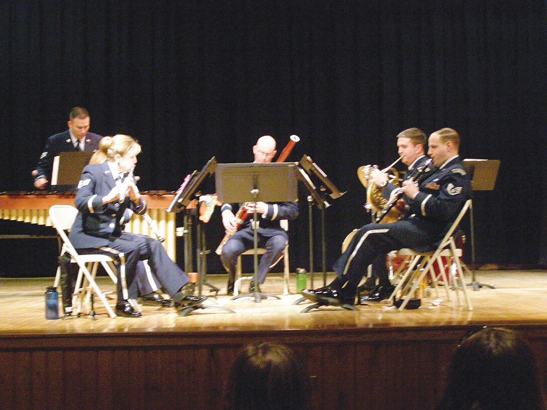 Winds of Freedom perform at Nebraska City High School.  This performance was part of the group's February local tour.