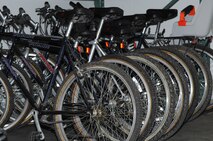 MINOT AIR FORCE BASE, N.D. -- Bicycles with easily removable parts, like these, should be locked securely to prevent theft. (U.S. Air Force photo by Airman 1st Class Wesley Wright)