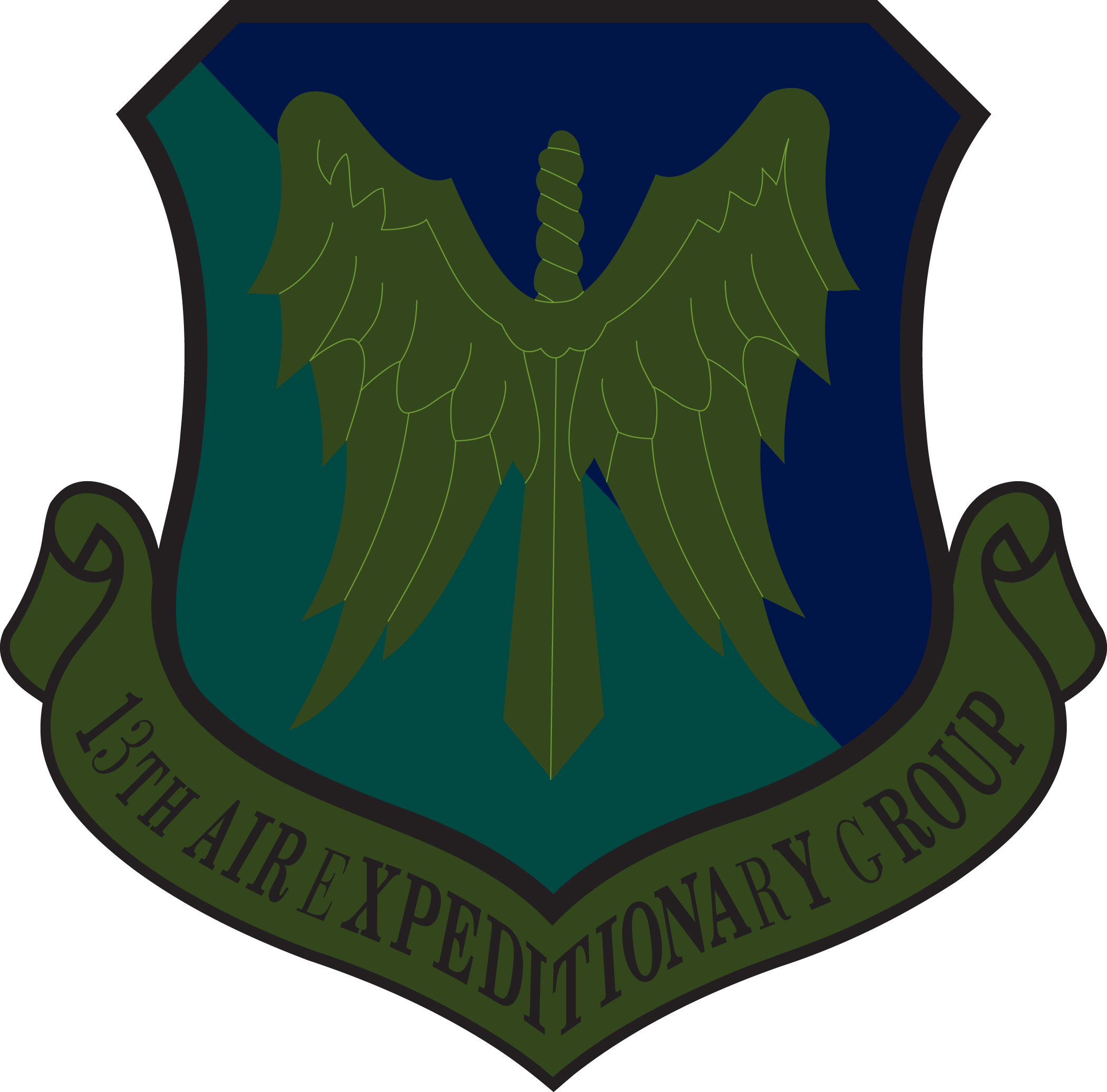 13th Air Expeditionary Wing Shield (Camouflage)