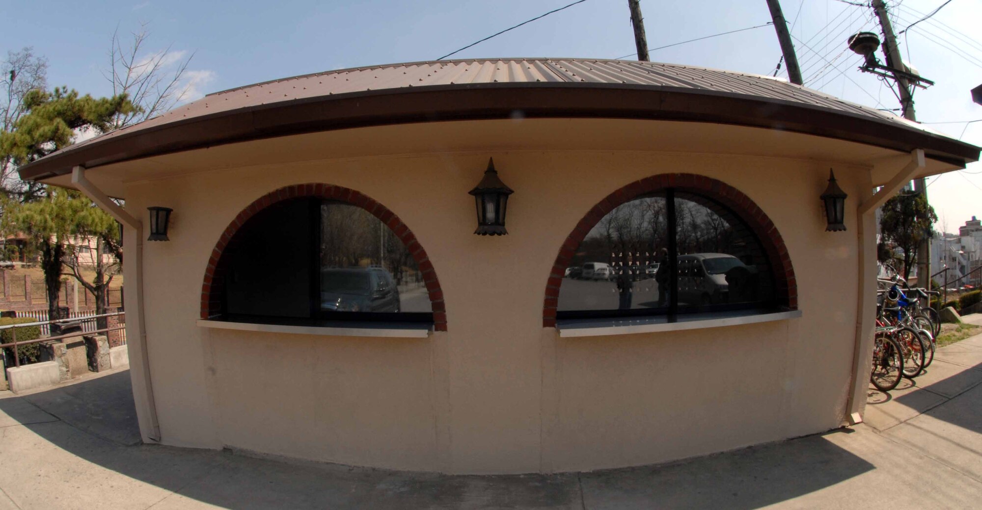 The 51st Services Squadron and the base advisory decided to convert the former main gate shuttle bus stop into a food booth which can be used for organizational fundraisers. (U.S. Air Force photo/Staff Sgt. Lakisha Croley)