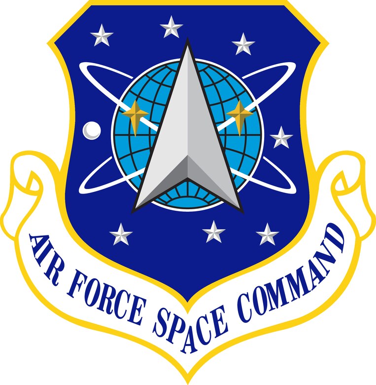 Air Force Space Command Shield (Color). In accordance with Chapter 3 of AFI 84-105, commercial reproduction of this emblem is NOT permitted without the permission of the proponent organizational/unit commander. Image provided by HQ, AFSPC/PAC. Image is 8.2x8.5 inches @ 300 ppi   