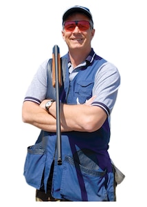 Lt. Col. Dominic Grazioli poses with his shotgun.