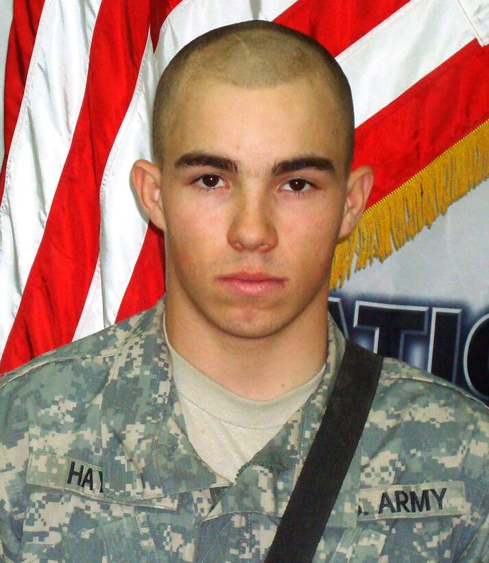 Army Pvt. Derk Hayes, a Peru, Ind., native, is assigned to Multinational Division Baghdad with Company C, 1st Battalion, 27th Infantry Regiment, 2nd Stryker Brigade Combat Team, 25th Infantry Division. Photo by Sgt. Brad Willeford, USA