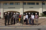 Taking part in the groundbreaking for the clinic renovation project on April 28 are (from left) Col. James Sohan, 12th Mission Support Group commander; Lt. Col. Michael Patronis, 12th Medical Support Squadron commander; Lt. Brian Bogumil, 12th MDSS clinic renovation program manager; Mike Oberwise, Innovative Technical Solutions Inc. project manager; Col. Paul Bennett, 12th Medical Group commander; Chief Master Sgt. Stephen Page, 12th Flying Training Wing command chief; Gerry Saulnier, ITSI area manager; Col. Jacqueline Van Ovost, 12th FTW commander; Rosa Quinones, 12th MSG Engineering Branch deputy chief; Juan Novan, 12th MSG base project engineer; Justin Stade, ITSI project superintendent; Curtis Barr, Air Force Medical Operations Agency sustainment/restoration and modernization manager; and Jack Shipman, Air Force Center for Engineering and the Environment contracting officer?s representative. (U.S. Air Force photo by Dave Terry)
