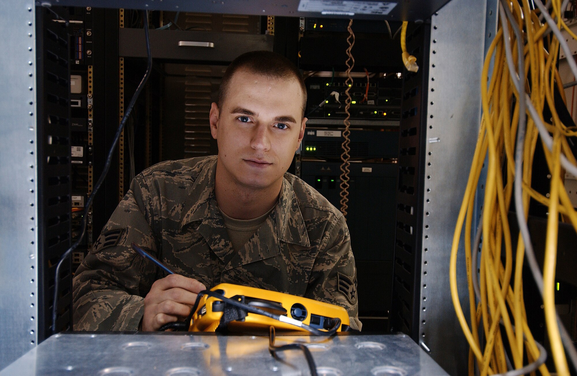 Senior Airman Jeffery Long, network infrastructure journeyman with the 354th Communication Squadron, is the Hall of Fame nomination for the week of May 2 to 9. (U.S. Air Force Photo/Airman 1st Class Jonathan Snyder)