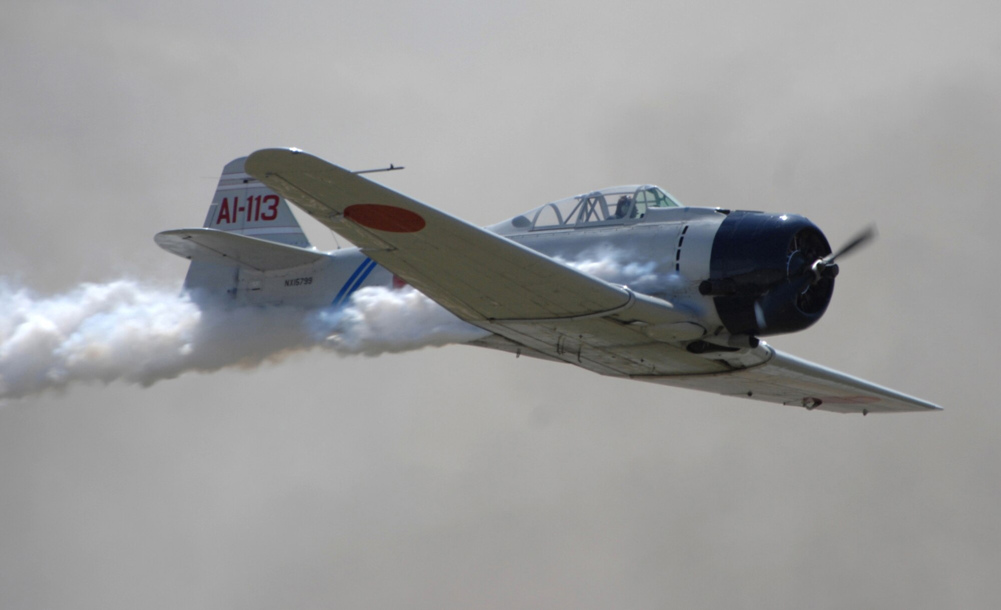 DYESS AIR FORCE BASE, Texas -- A World War II Japanese aircraft demo team puts on a show from the battle of Pearl Harbor.  Tora! Tora! Tora! was the headline act for the Dyess Big Country Airfest May 3. (U.S. Air Force Photo by Airman 1st Class Stephen Reyes) 