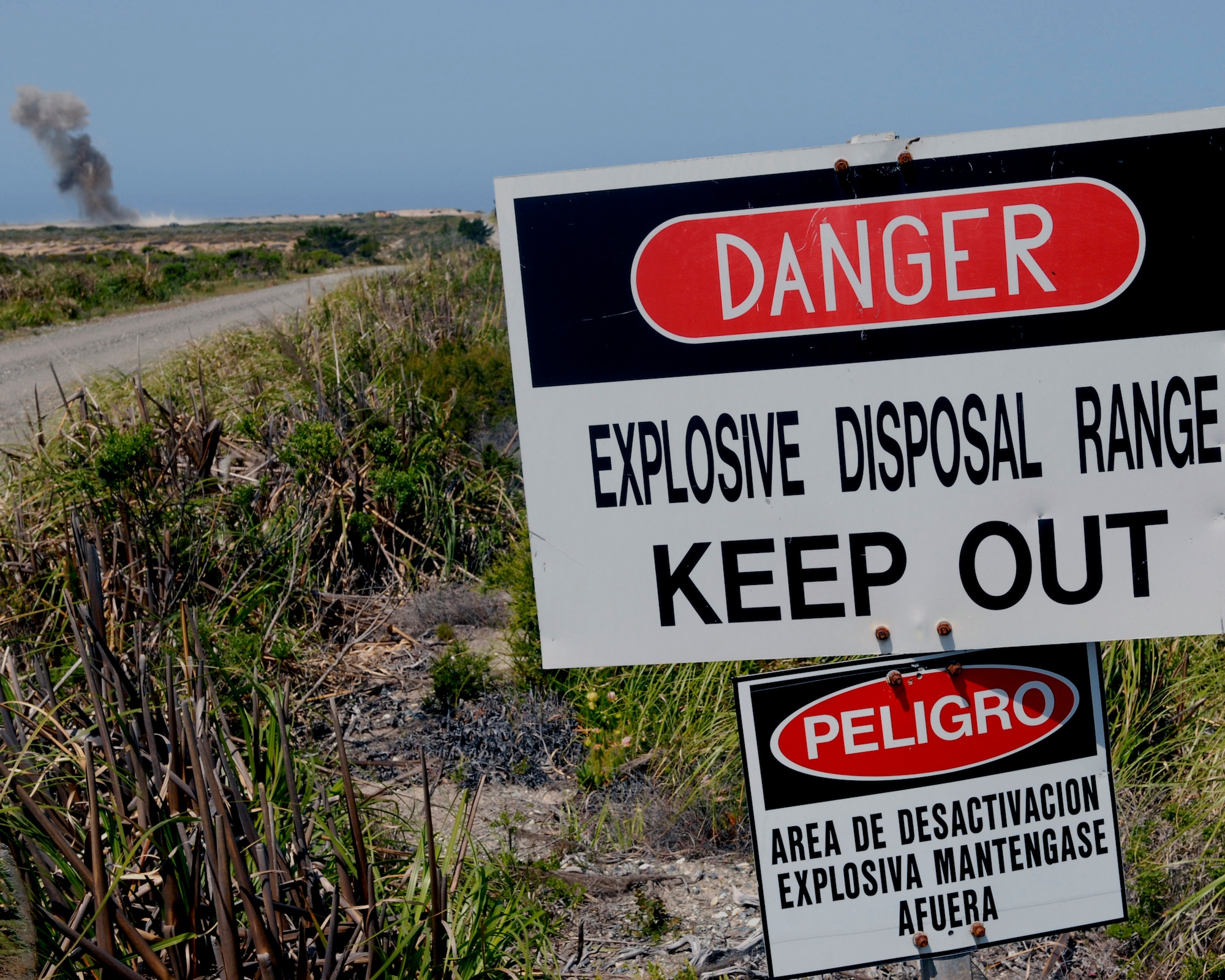 VANDENBERG AIR FORCE BASE, Calif., -- C-4 is detonated on the Explosive Ordinance Range here Apr. 29. (U.S. Air Force photo / Senior Airman Christopher Hubenthal) 