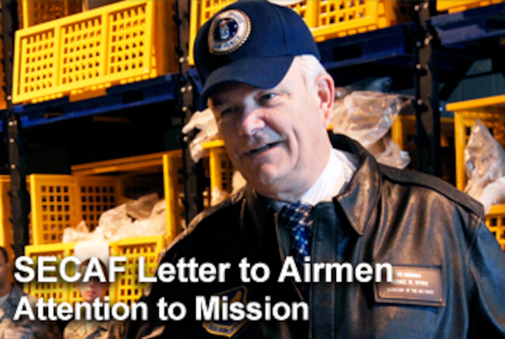 In his latest Letter to Airmen,Secretary of the Air Force Michael W. Wynne discusses attention to mission. (U.S. Air Force illustration/Mike Carabajal) 