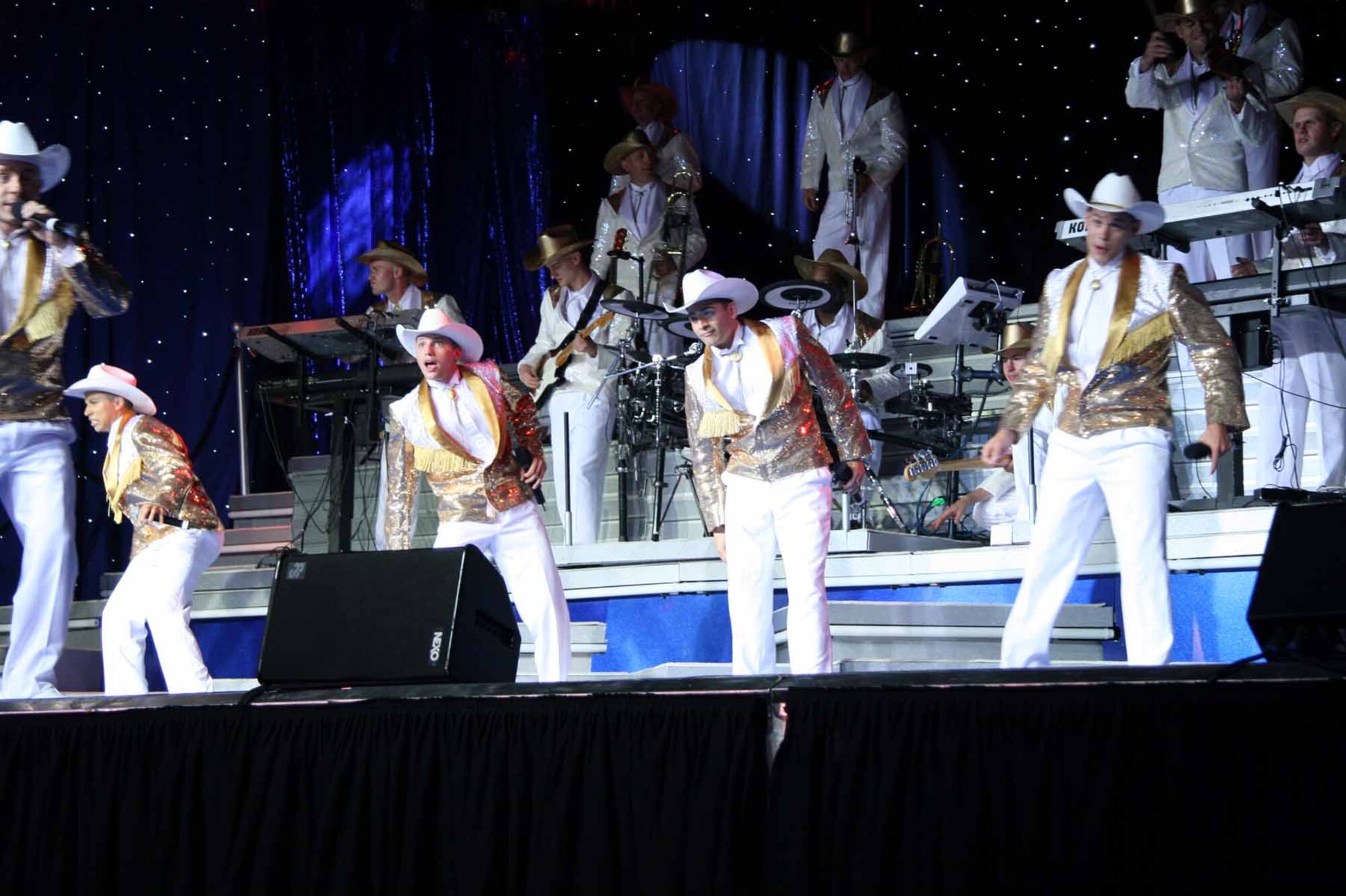 Tops In Blue will once again perform at Tinker’s Star Spangled Salute. The Air Force entertainment troupe will take the stage at 7 p.m. May 24 during the annual event. The day’s activities begin when the gates open at 9 a.m.  (Air Force photos by Becky Pillifant)
