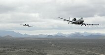 A-10 Thunderbolt IIs from the 354th Fighter Squadron at Davis-Monthan Air Force Base, Ariz., fly a training mission over the Berry Goldwater Range in Arizona.  (U.S. Air Force photo/Senior Airman Jesse Shipps)