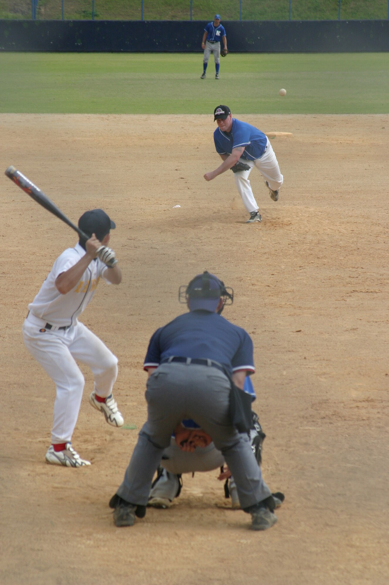 Kadena Eagles pitcher Kevin Ford pitches during the Pepsi baseball tournament May 4 at the Kadena Municipal Sport Stadium. 
(U.S. Air Force/Senior Airman Nestor Cruz)