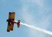 Gene Soucy performs stunts high above the ground for the crowds of Air Force members and the general public at Barksdale Air Force Base, Louisiana, on April 21, 2007. This event was part of the Defender's of Liberty Air Show 2007 held at Barksdale this weekend. (U.S. Air Force photo by Airman 1st Class Joanna M. Kresge)