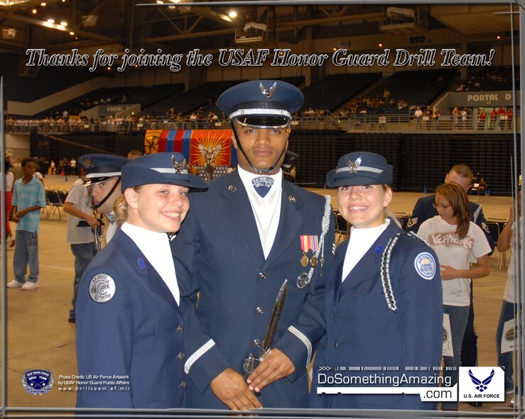 USAF Honor Guard Drill Team - Do Something Amazing Photo. INSTRUCTIONS FOR USING WALLPAPER: Getting Started: The photo should first be downloaded to your computer. Windows Users: Double-click the downloaded photo to open with Windows Picture Viewer. Right click anywehere on the image and select "Set as Desktop Background". Close the photo. MAC OSX Users: Hold down the CTRL key and click the mouse button. From the menu; select "Change Desktop Background" and then select Choose Folder in the scroll down box. Once you have selected the photo; click "Apply" it and then close the Desktop & Screensaver.