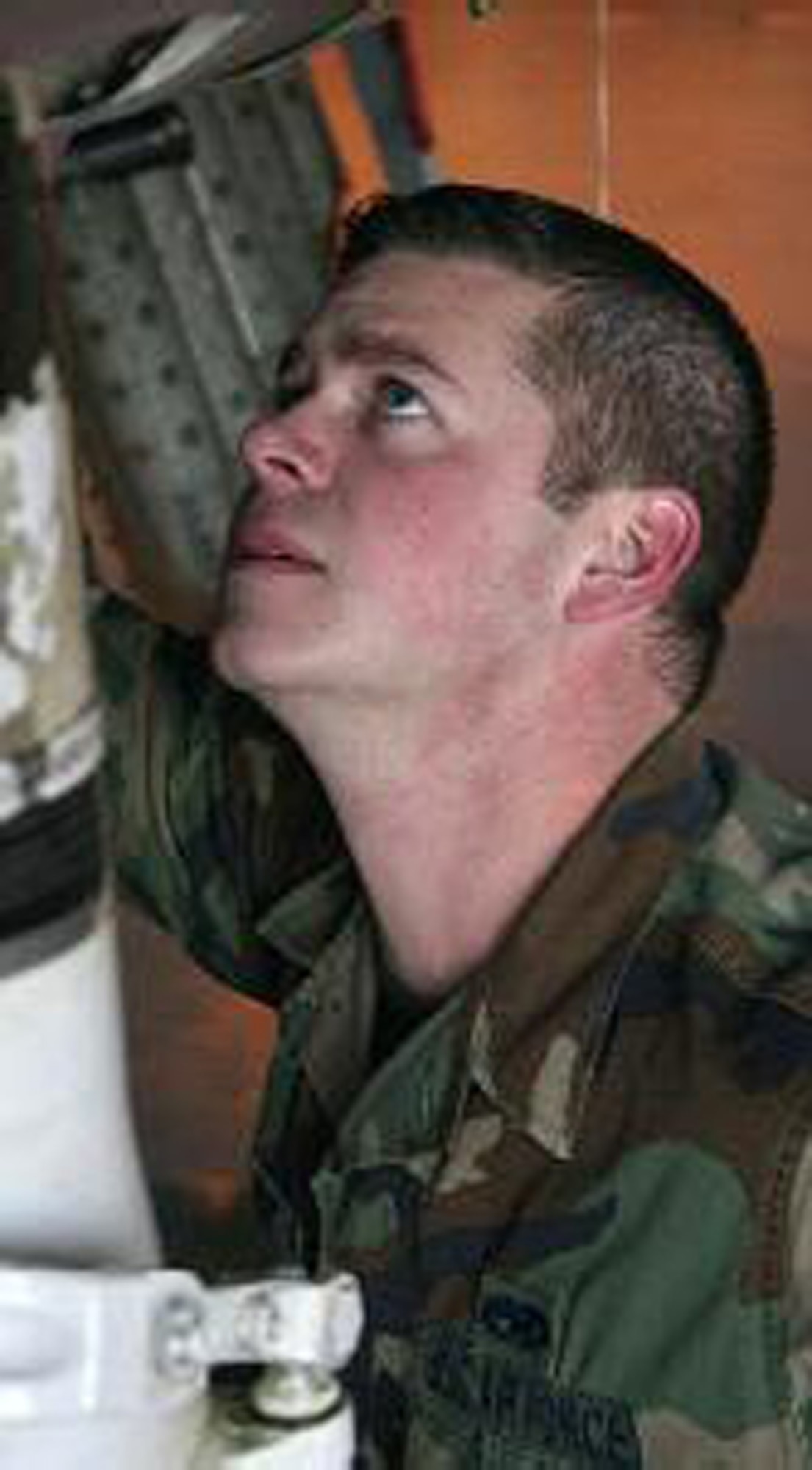 Staff Sgt. Mike Kearns trains on the newly assigned F-15s at Barnes Air National Guard base. Photo: Courtesy of 104th Fighter Wing