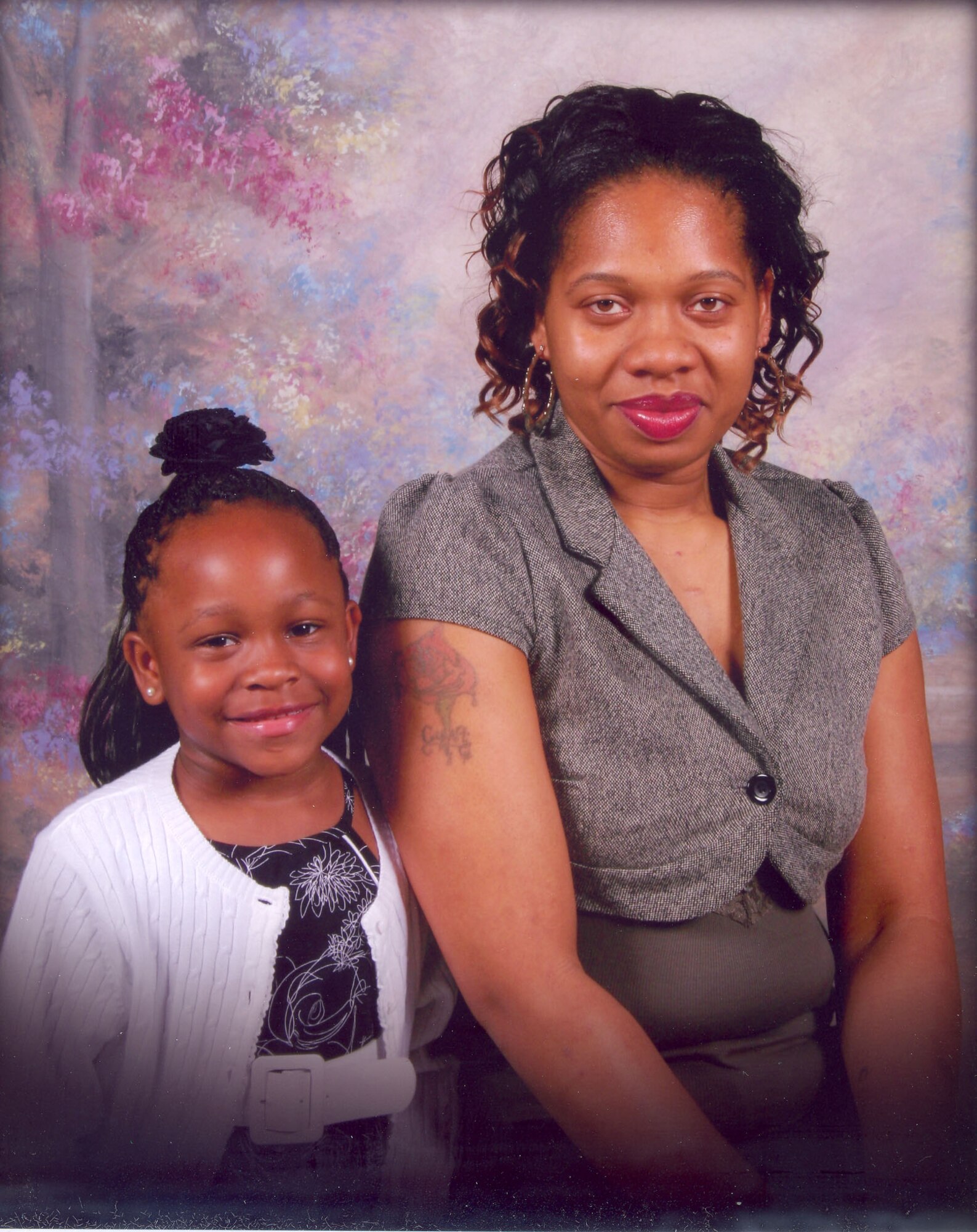 Candy's oldest daughter, Crystal, and Crystal's daughter, Krystalan Annise. (U.S. Air Force courtesy photo)