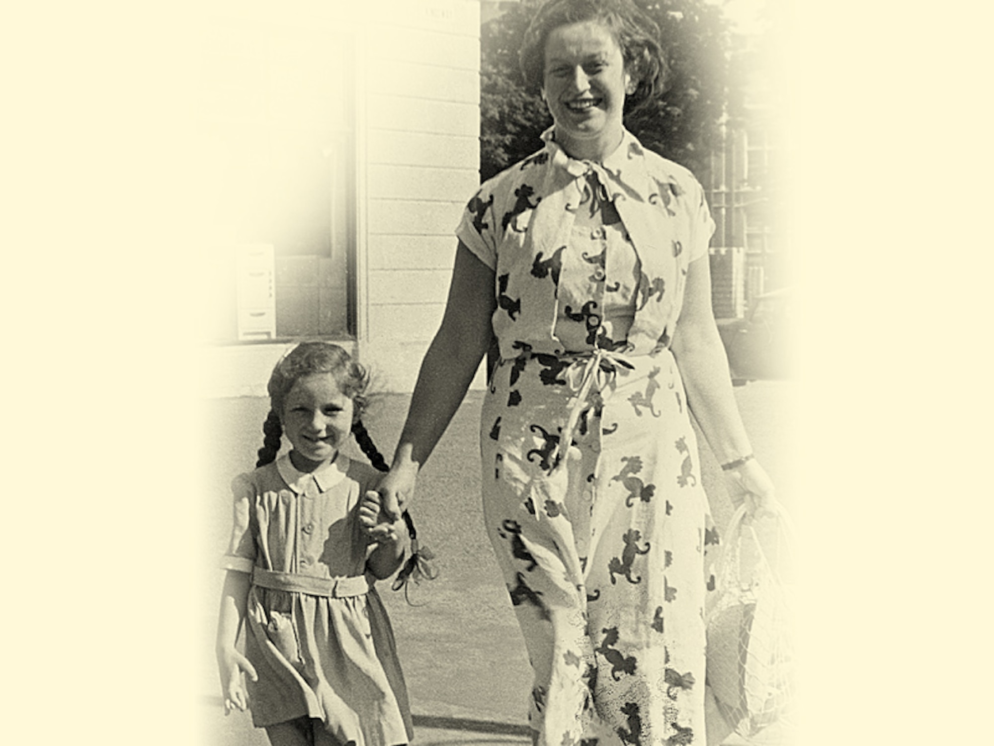 Eva Clarke (aged 5) and her mother, Anka Nathan, in Cardiff in 1950. Eva moved to Cardiff with her mother in 1948, after living with her aunt for three years. Eva’s parents, both Jewish, were kept prisoner for three years by the Germans in concentration camps until the U.S. Army liberated the camps in 1945, just days after Eva was born. (Courtesy photo)