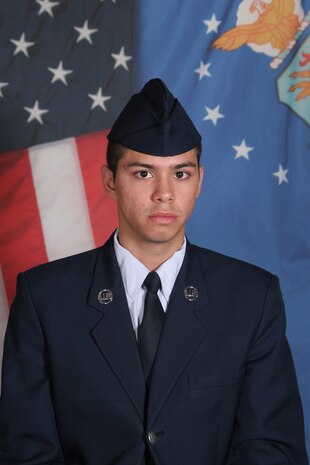 Airman 1st Class Daniel L. Luhdorff, shown here during Basic Military Training, was killed in a car accident May 11. More than 100 Airmen from across Nellis attended a memorial service in his honor held at the base chapel May 14. (Courtesy photo)