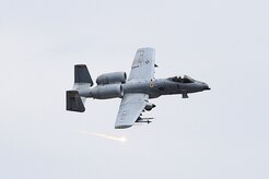 Nearly 40 aircraft from bases around the country participated in the 57th Weapons Squadron's Mobility Air Forces Exercise over the Nevada Test and Training Range May 9. The exercise scenario involved simulated airdrops of cargo and personnel, airland operations, aerial refuelings, and combat support provided by A-10s, F-15Es and F-16s. (U.S. Air Force photo)
