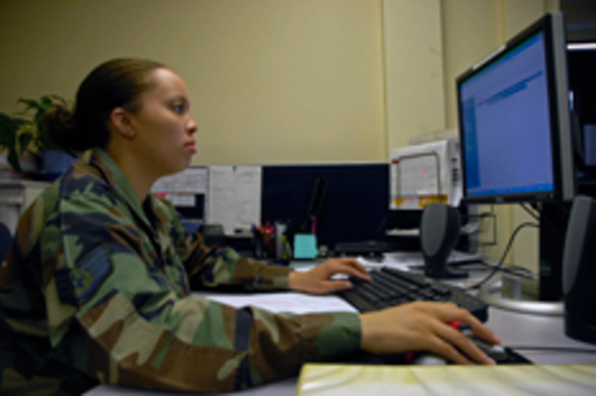 Staff Sgt. Jonica Parker, 48th Maintenance Operation Squadron assistant base engine manager, was nominated for the Liberty spotlight by her chain of command because she practices the Air Force core value of "Service Before Self."