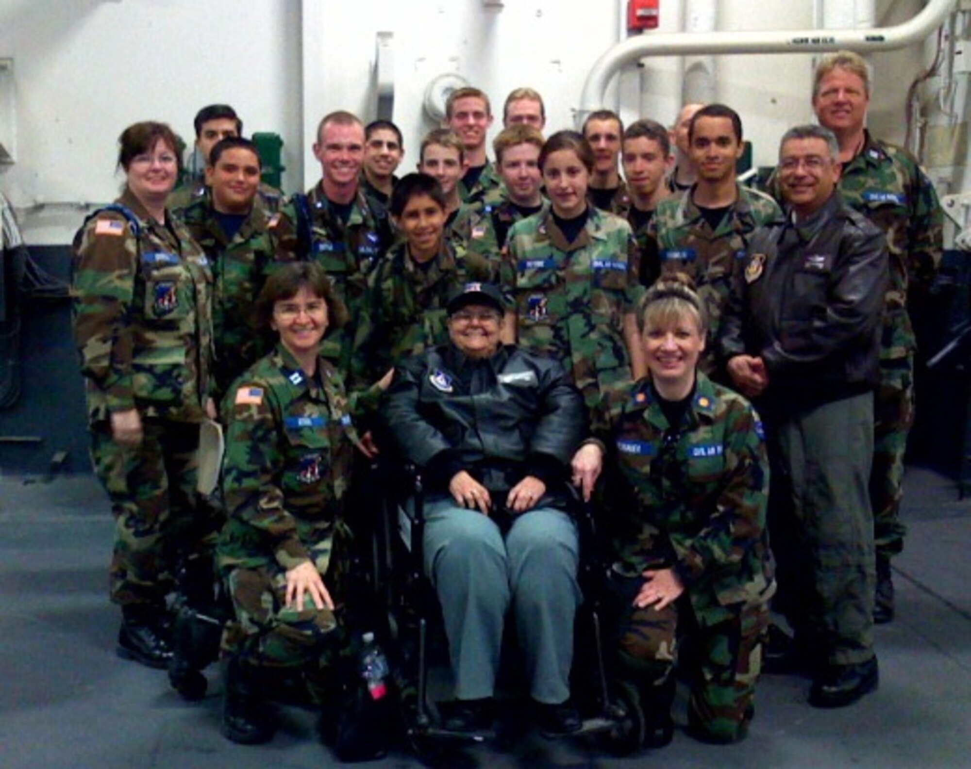 Local CAP cadets visit the USS Midway in San Diego during one of their educational trips.  (U,S, Air Force photo)