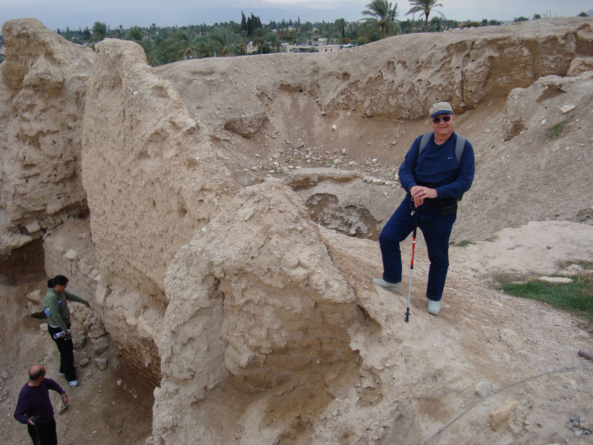 Jim Johnson stands near the 4,000 year-old Walls of Jericho. (Photo provided)