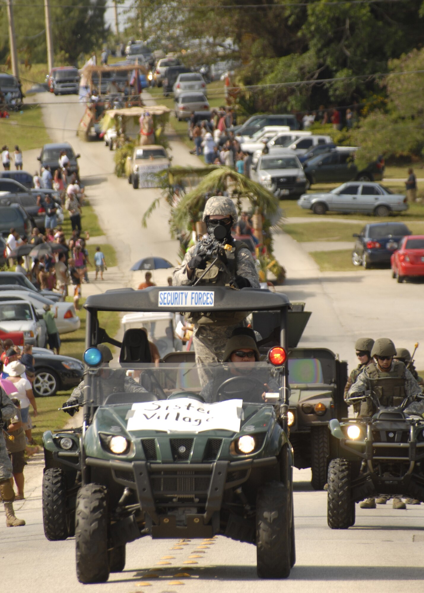 As part of the Air Force’s local Sister Village Program, Andersen Airmen from the 36th Security Forces Squadron participated in the annual Malojloj Fiesta in Inarajan May 17. (U.S. Air Force photo by Staff Sgt. Patrick Mitchell)

