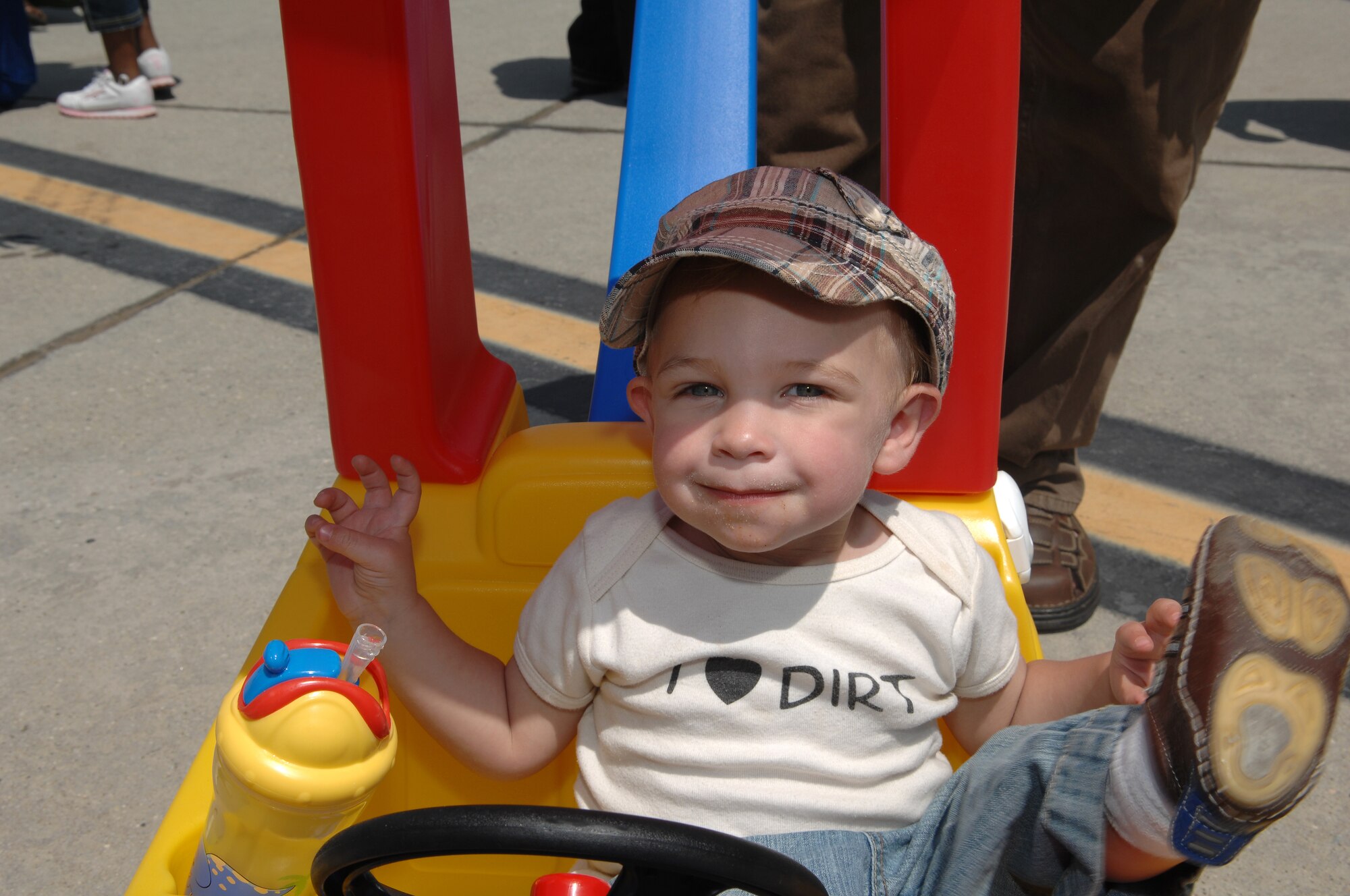 Malachi from Temecula enjoys an exciting day and manages to stay fairly clean at the air show.  AirFest '08 featured both military and civilian aerial and ground demonstrations during the two day air show, May 3-4, 2008 at March Air Reserve Base, Riverside, California. (U.S. Air Force photo by SrA Matthew Smith)
