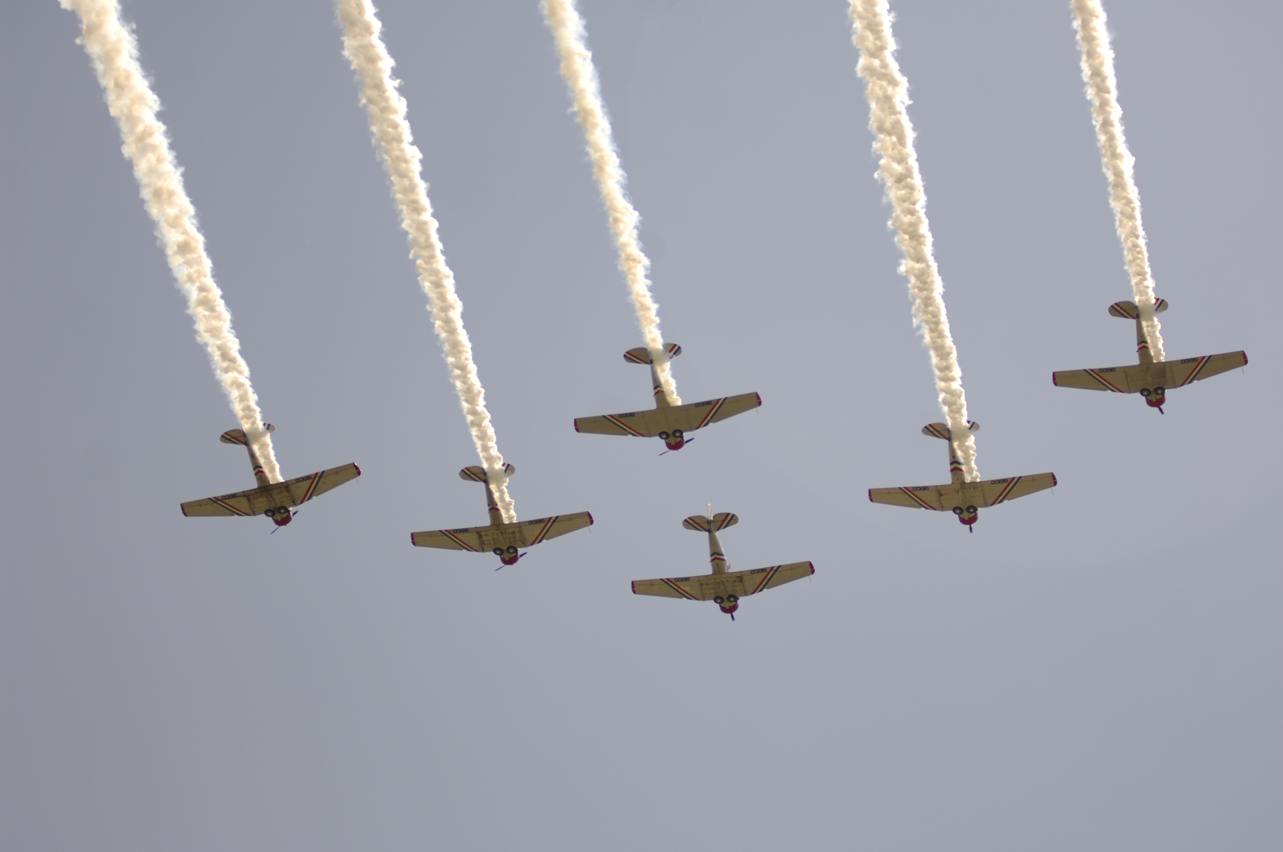 T-6 Texans, Vietnam War-era training aircraft, fly in