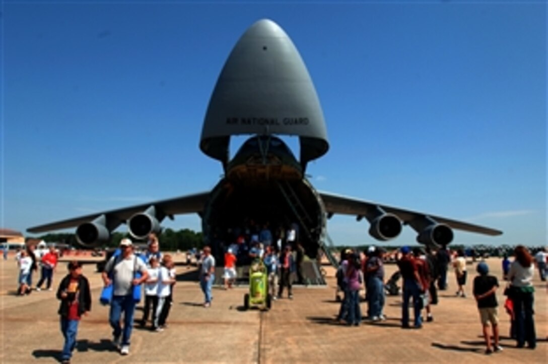 Thousands gather for the three-day Joint Service Open House at Andrews Air Force Base, Md., May 17, 2008. This year’s event coincided with the 60th Anniversary of the Berlin Airlift. 