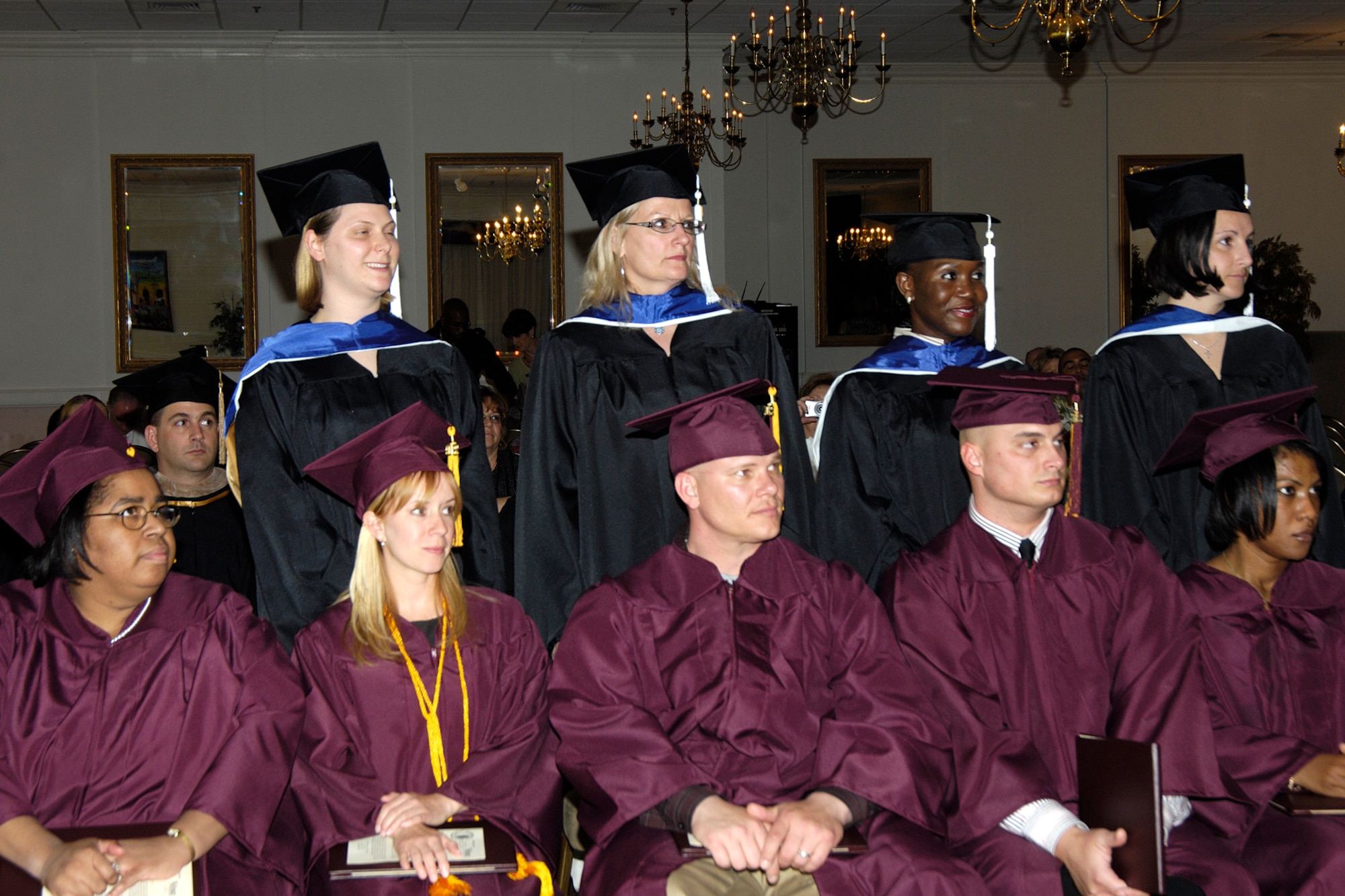 HANSCOM AFB, Mass. – A combined commencement ceremony took place on May 15 at the Minuteman Club for graduates of Park and Webster Universities. Seven Hanscom personnel received Bachelor of Science degrees and four received Master of Arts degrees in Human Resource Management. (U.S. Air Force photo by Linda LaBonte Britt)