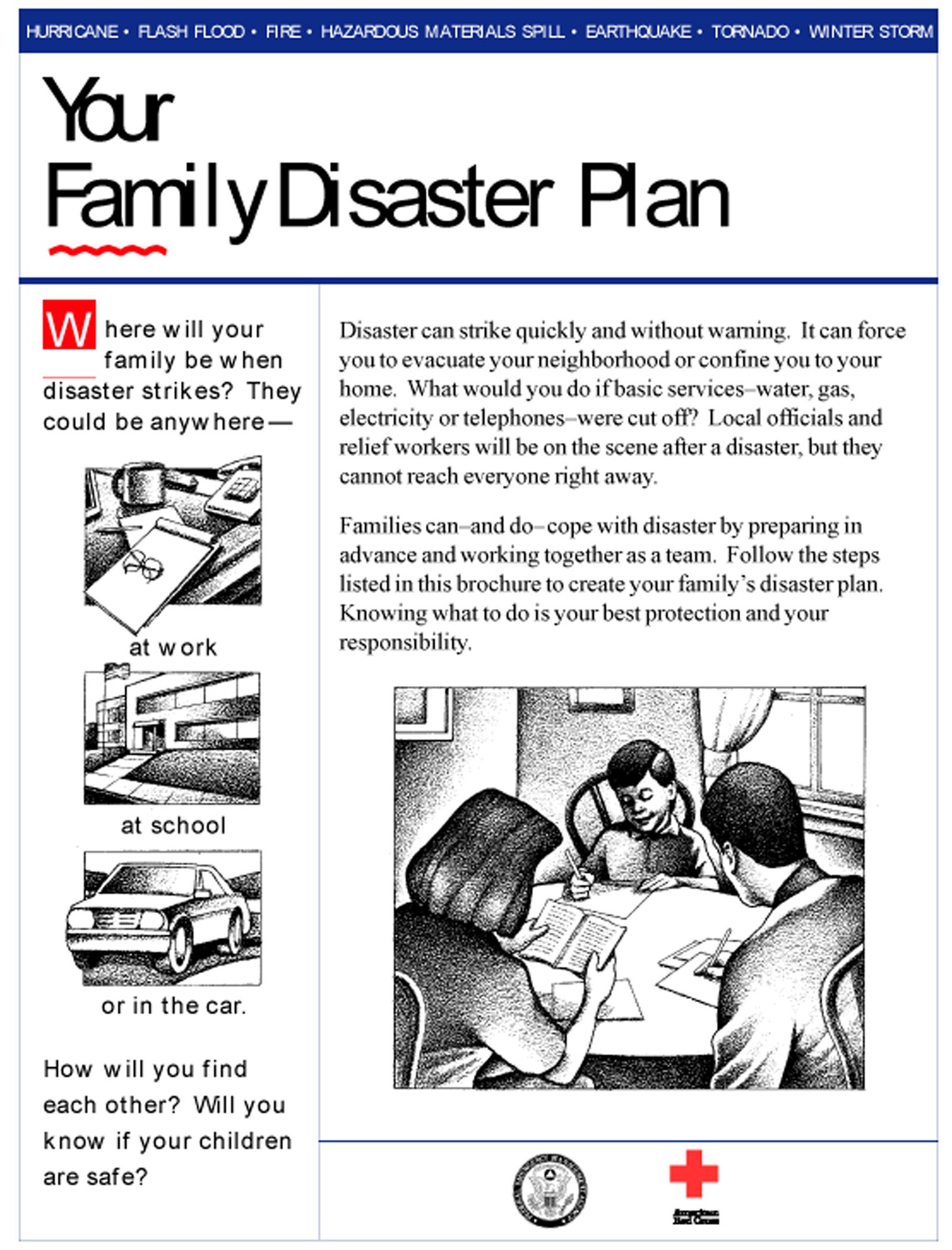 101 Critical Days of Summer - Family Disaster Plan. (U.S. Air Force graphic)