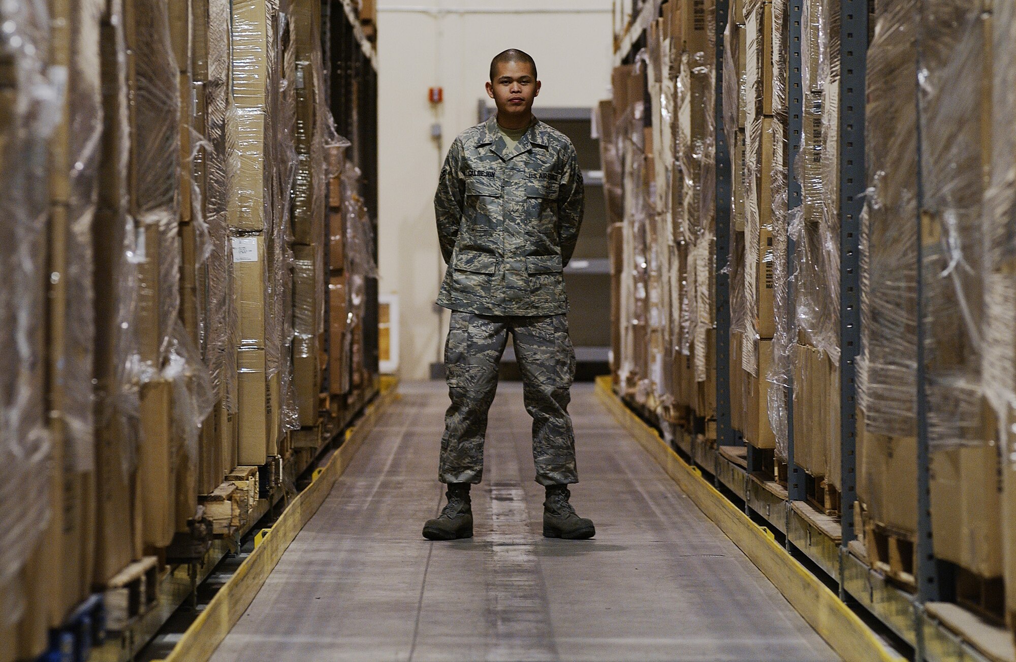 Airman 1st Class Daryl Caldejon, 354th Logistics Readiness Squadron individual protective equipment journeyman, is the Hall of Fame nominee for the week of May 23 to 29. (U.S. Air Force photo by Airman 1st Class Jonathan Snyder)                               